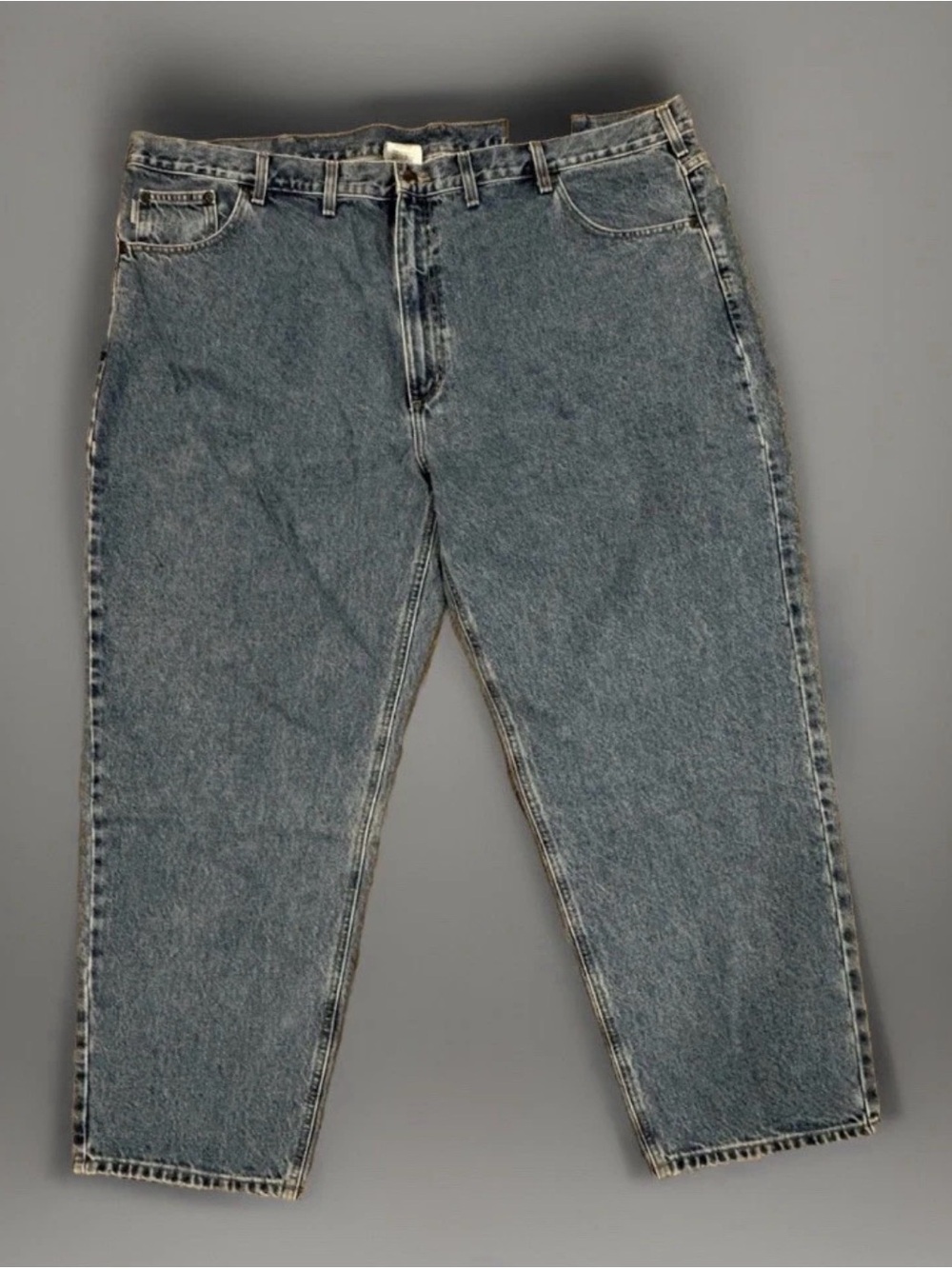 NWT Carhartt Mens Relaxed Fit Tapered Leg Jeans Blue Denim 50x30 Work Wear